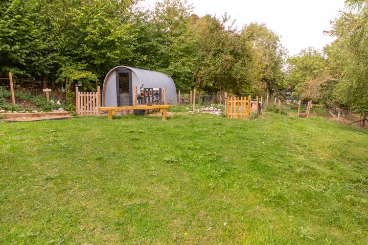 Lawn and hut